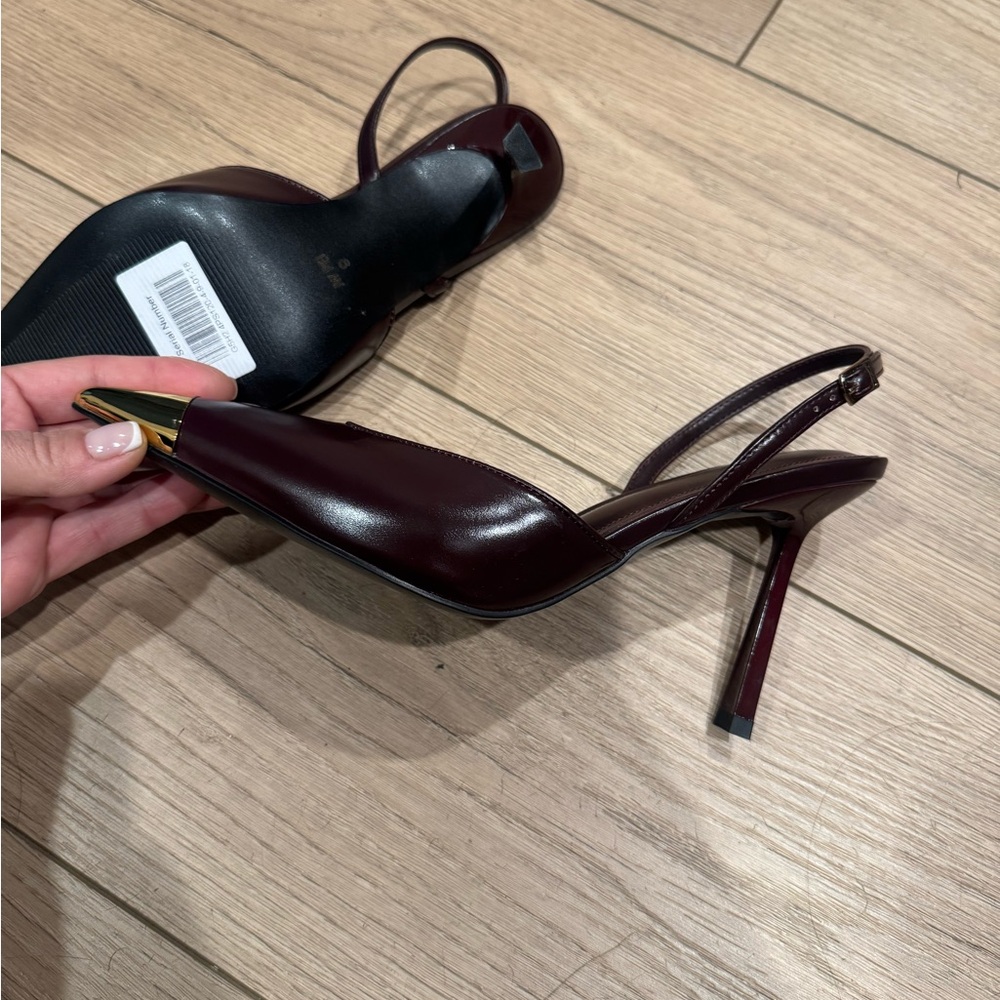 JW Pei Chic Burgundy Pointed Toe Heels